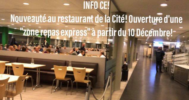 You are currently viewing Info CE: ouverture de la “zone repas express”